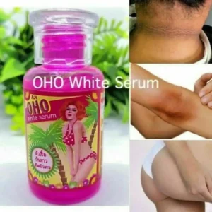 Alternative view of OHO White Serum hyaluronic & alpha arbutin brightening skin
