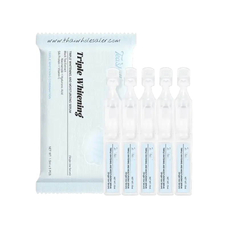 Teashell Triple Whitening & Moisturizing Serum Ampoule Niacinamide Brightening Serum 1.5ml vials