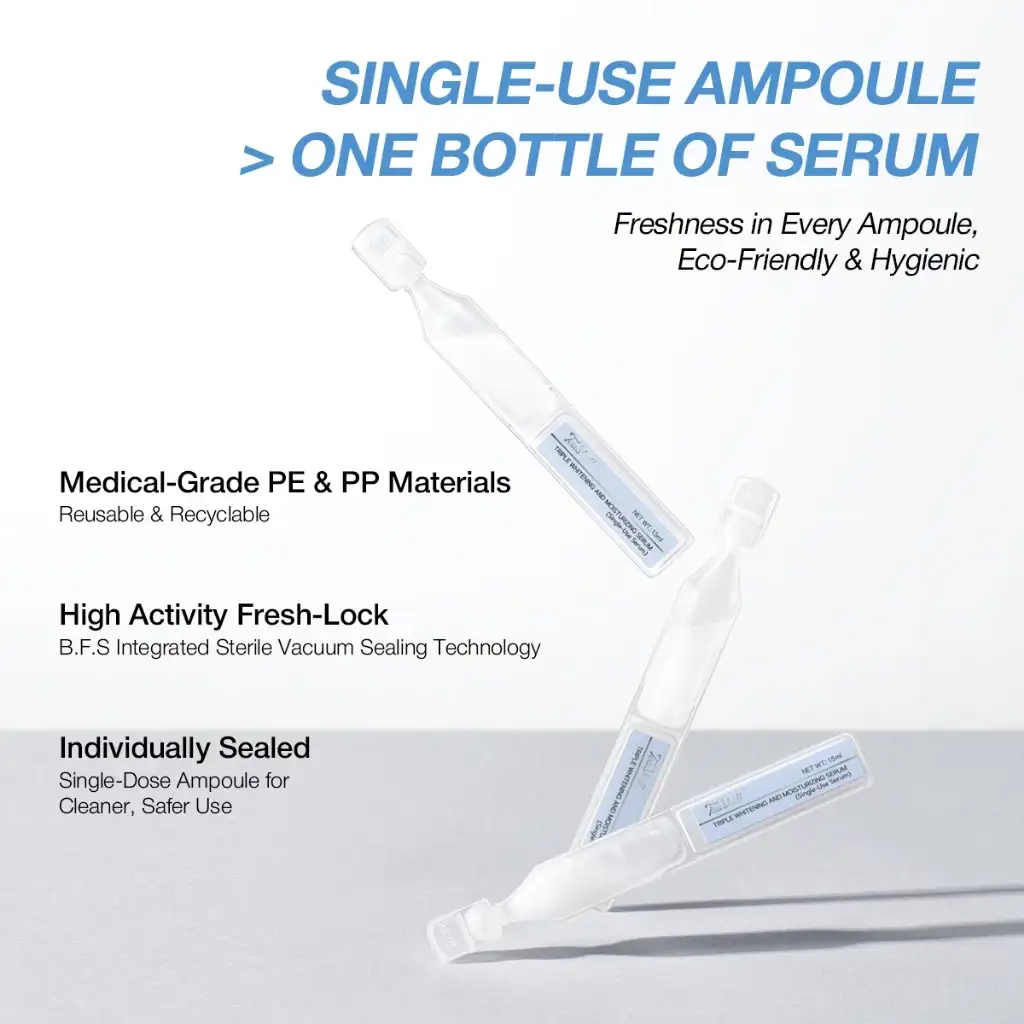 Teashell Triple Whitening & Moisturizing Serum Ampoule Niacinamide Brightening Serum 1.5ml vials