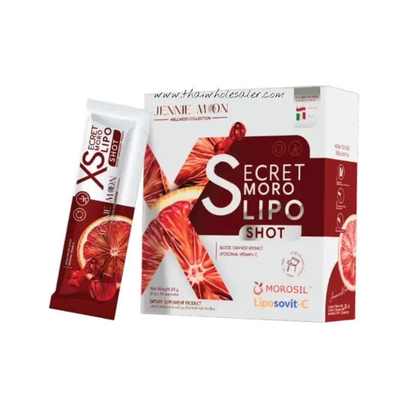 Jennie Moon X Secret Moro Lipo Shot Fat Burning Weight Management Supplement 14 Sachets