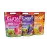 Mikeo Gluta Sakura Peach Collagen Dipeptide Vitamin Mix Plus 35 Sachets Pink Purple Orange Variants
