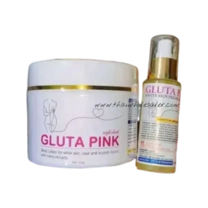 Gluta Pink Lotion Serum Set body skin moisturizing brightening combination