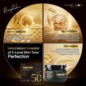 Jennie Moon Pro Black Ginseng White Plus Cream niacinamide glutathione - Image 5